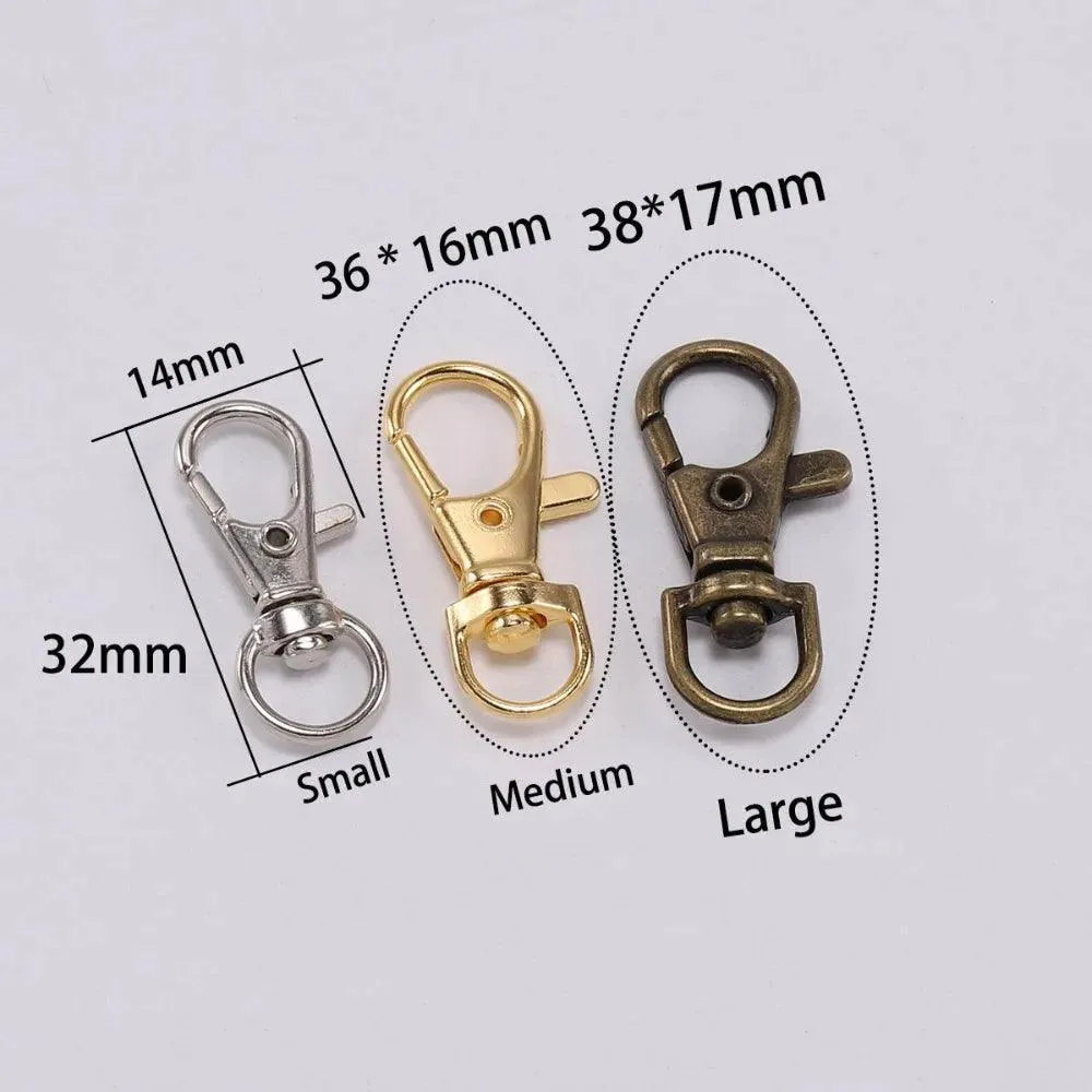 Swivel Lobster Clasp Hooks: Stylish Keychain Connectors for DIY Jewelry