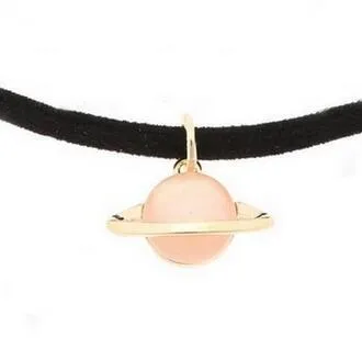 Timlee N050 Free shipping  Grace Fashion Pink Planet Pendant Short Necklaces Wholesale