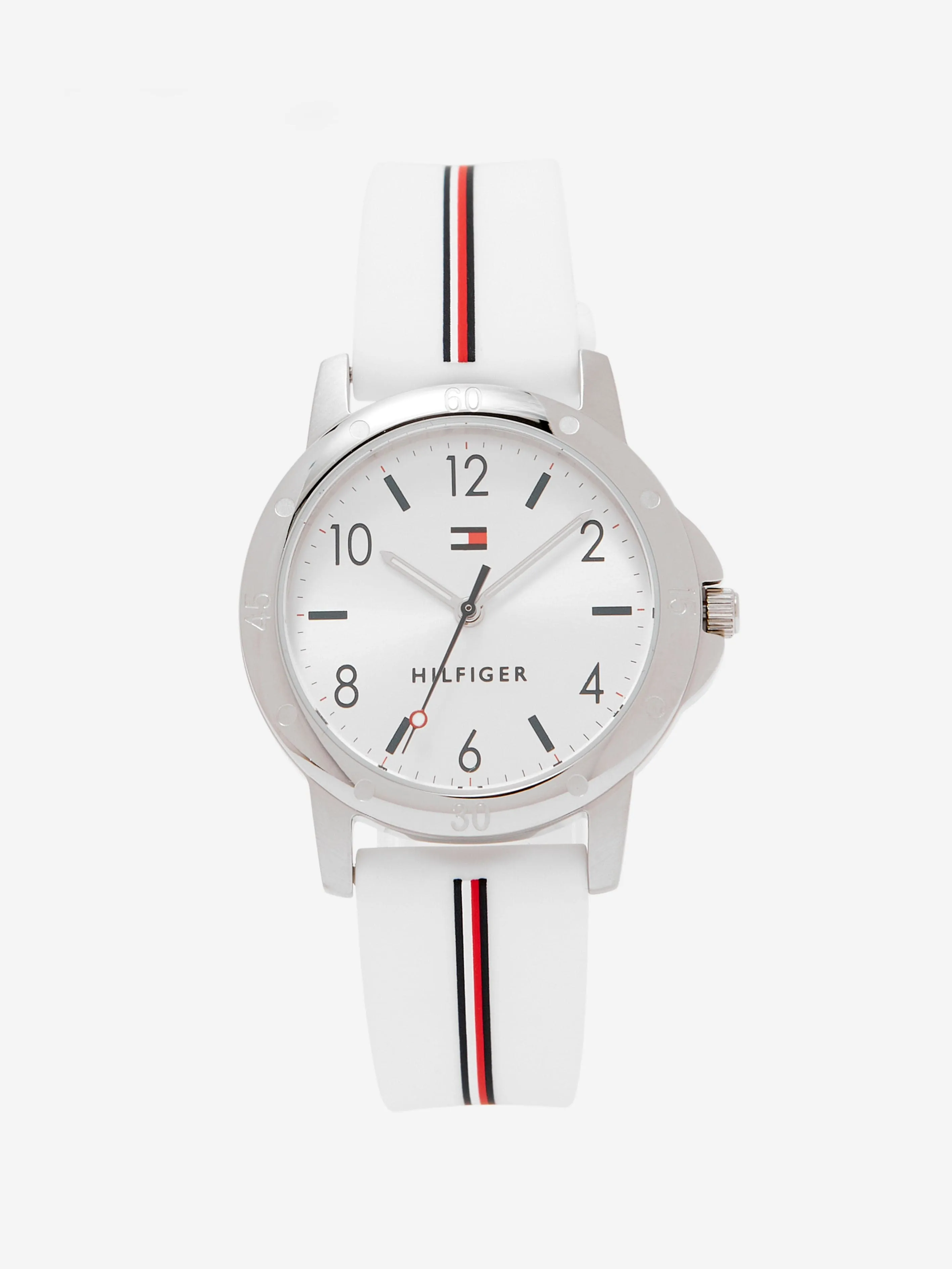 Tommy Hilfiger Girls Logo Strap Watch in White 32mm (One Size)