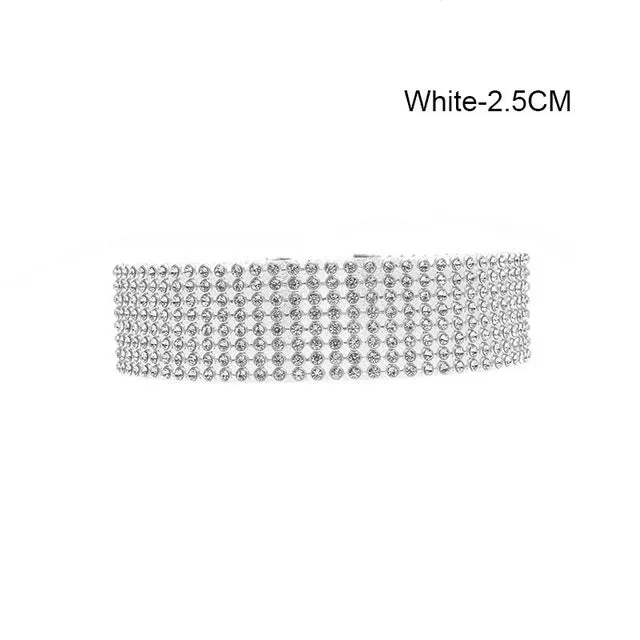 TREAZY Sparkling Full Crystal Rhinestone Choker Necklace for Women Wedding Bridal Collar Choker Chain Necklace Party Jewelry