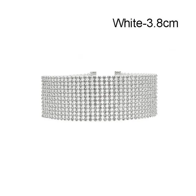 TREAZY Sparkling Full Crystal Rhinestone Choker Necklace for Women Wedding Bridal Collar Choker Chain Necklace Party Jewelry