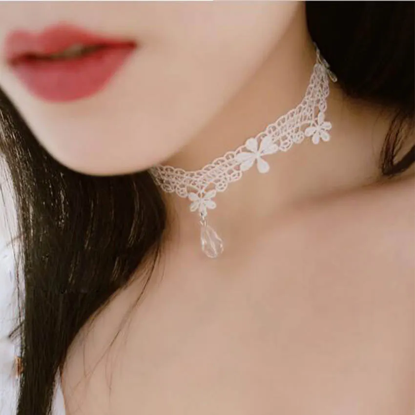 VenusFox Velvet Tassel Lace Choker