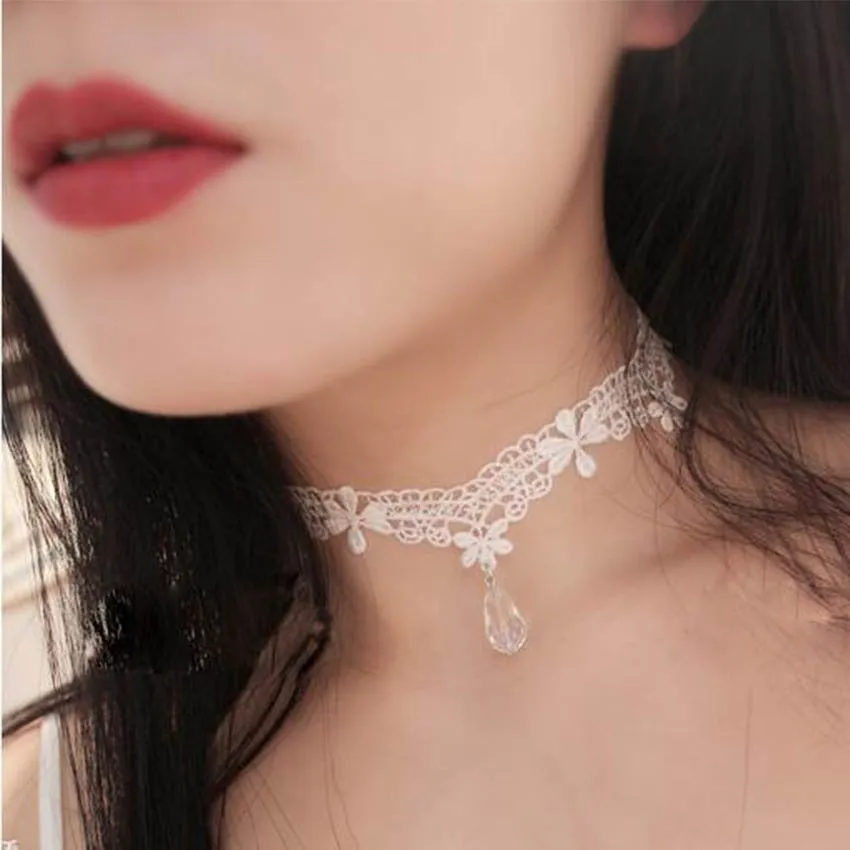 VenusFox Velvet Tassel Lace Choker