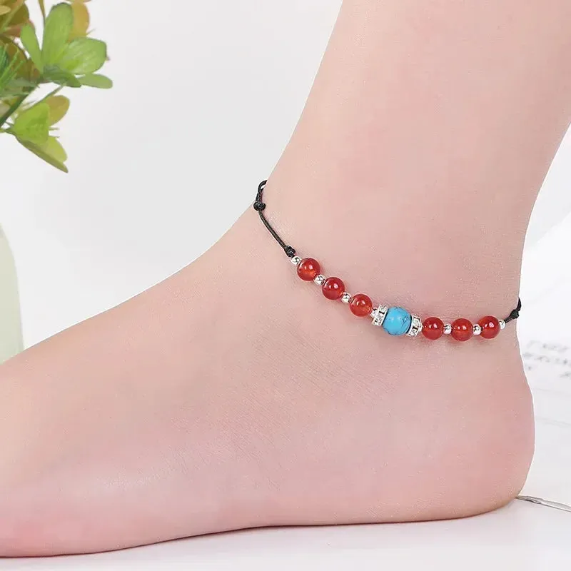 Weight Loss Magnet Anklets for Women Men Owl Animals Stone Magnetic Therapy Bracelets Anklet Pain Relief Slimming Health Jewelry