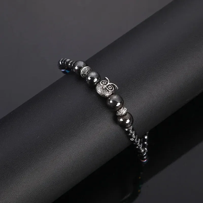 Weight Loss Magnet Anklets for Women Men Owl Animals Stone Magnetic Therapy Bracelets Anklet Pain Relief Slimming Health Jewelry