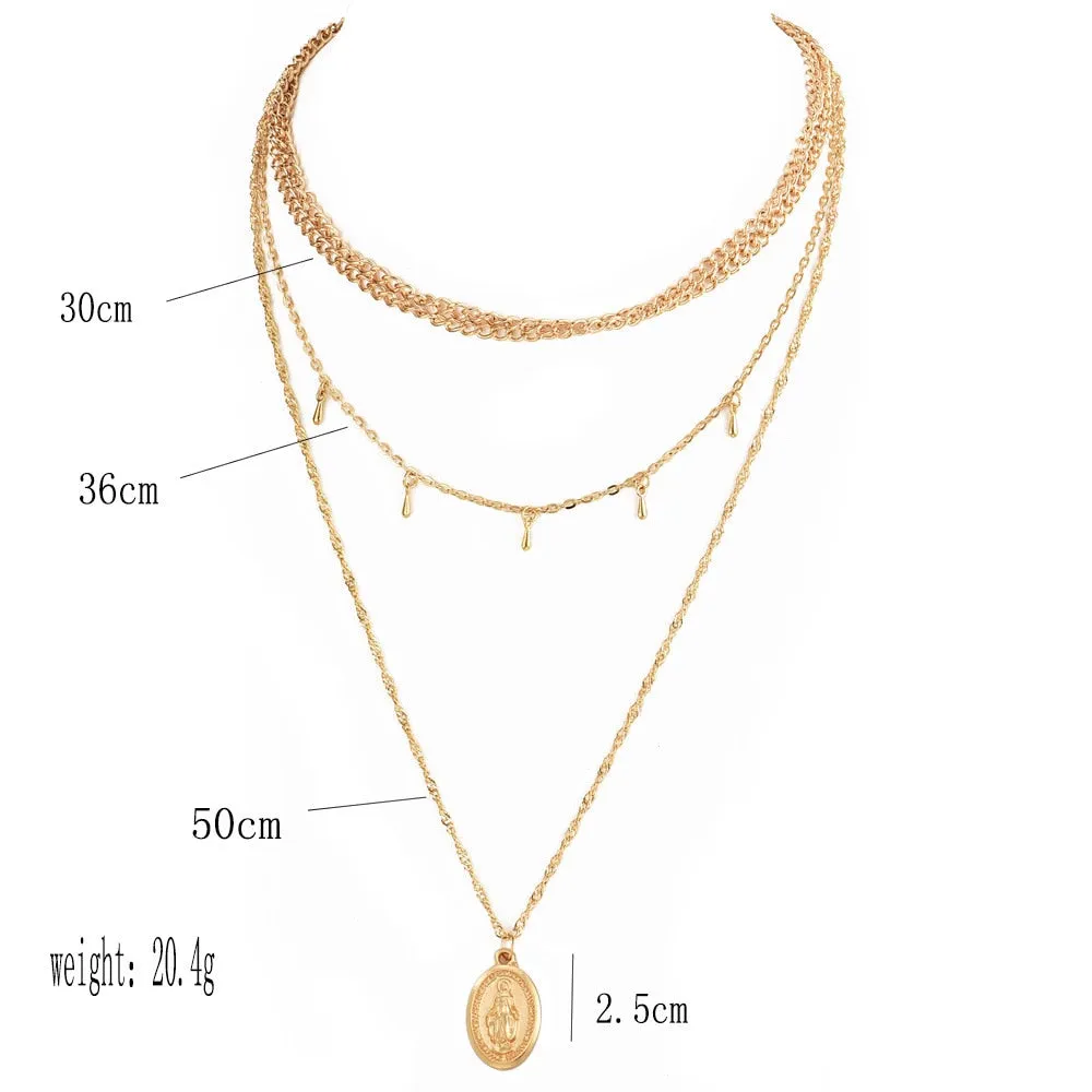 women Fashion Jewelry Short crystal stars Gold color Choker Chain Necklace for