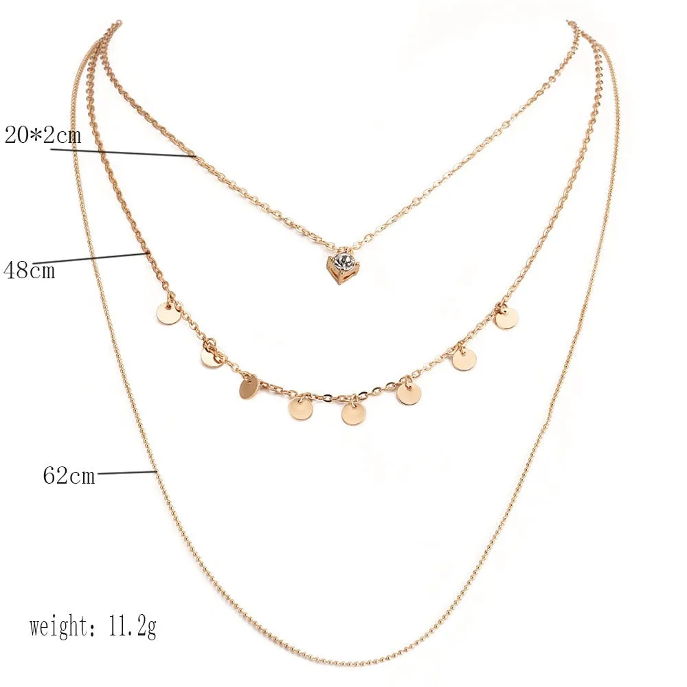 women Fashion Jewelry Short crystal stars Gold color Choker Chain Necklace for